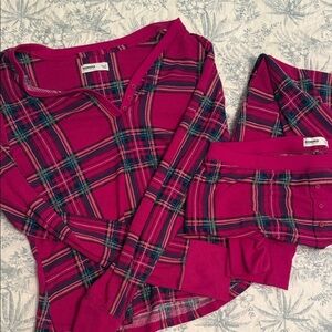 Sonoma Pink Plaid Sleepwear Set